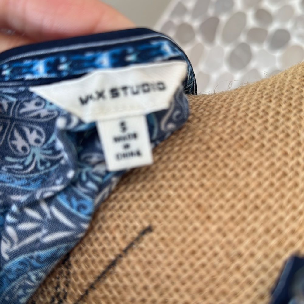 Max Studio Blue Patterned Dress - Picture 6 of 7